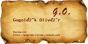 Gogolák Olivér névjegykártya